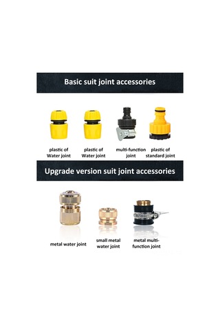 Geeroyoo Yüksek Basınçlı Metal Araba Yıkama Püskürtme Başlığı - 4 Modlu Dayanıklı Bakır Nozul 1 Set