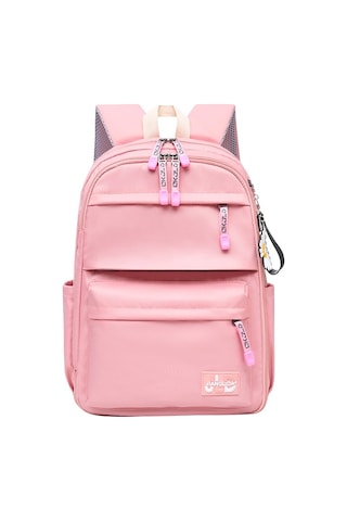 Kore Tarzı Şık Ve Fonksiyonel Büyük Kapasiteli Kız Öğrenci Sırt Çantası, Okul Ve Günlük Kullanım İçin Moda Tasarım Pembe