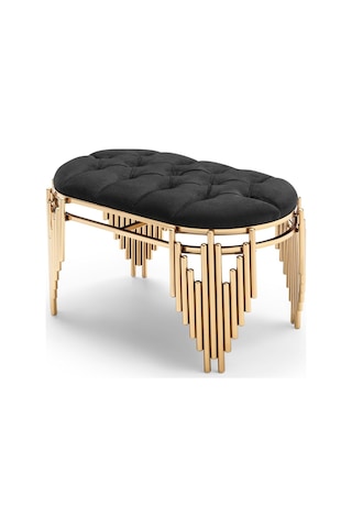 Vovoko Gold Metal Puf Ultra Lak Kaplama Puf Goldsiyah