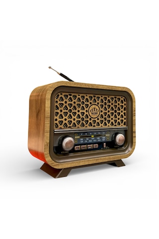 Rt-736k Ahşap Görünüm Nostalji Radyo,nostalji Eskitme Nostaljik Radyo