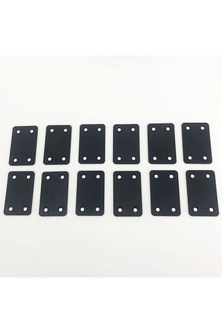 Mobilya Onarım Ve Kurulum İçin Sağlam Siyah Metal Braketler Gelişmiş Kalınlığa Sahip Ağır Hizmet Tipi Sabitleme Plakaları