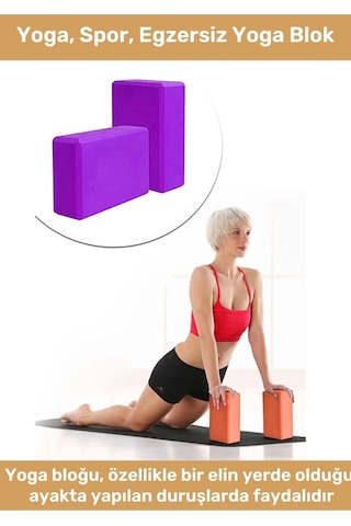 Premium Seri Bedenin Hızalaması Denge Sağlayıcı Mor Eva Yoga Blok