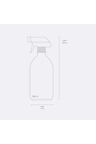 Trichi Design 500ml Amber Cam Sprey Şişe