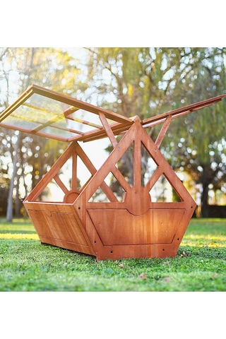 Mandu Ahşap Tribox Sera Saksı Büyük