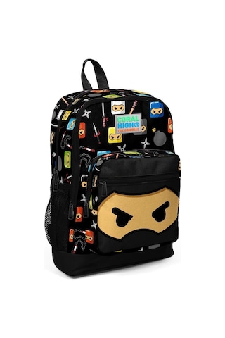 Kids Siyah Ninja Desenli 3 Lü Okul Çanta Seti Set0123473