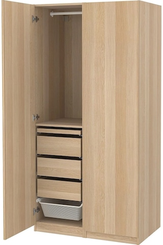 Ikea Meşe Ferah Kapaklı Gardırop 100x60x201 Cm