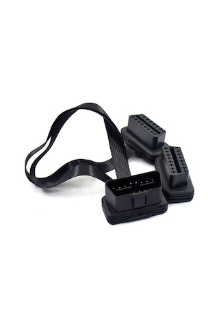 Summer Love 16 Pin Obd 2 Uzatıcı Elm327 Erkekten Çift Dişi Y Ayırıcı Dirsek Obdıı Uzatma Konnektör Kablosu 0,3 M