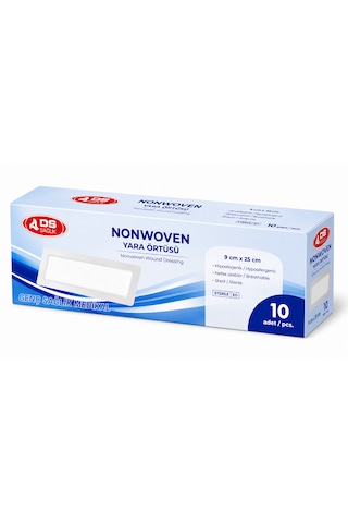 Ds Sağlık Nonwoven Yara Örtüsü 9cm 25cm 10'lu