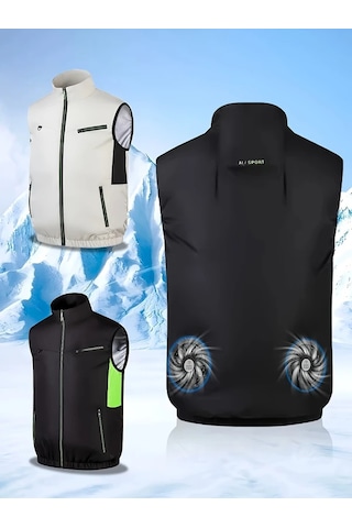 Challenger Usb Fanlı Klima Yelek Siyah Tr Xs 9 Bıçaklı 3 Hızlı Sessiz Serinletme Outdoor