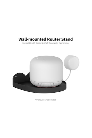 Kangvka Google Nest Wifi Router Point 2. Nesil İçin Beyaz Abs Router Tutucu - Kabloları Gizle, Kurulum Kolay, Alanda Temizlik Sağlar