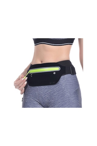 Bel Çantası Gizli Bel Çantası, Hafif Koşu Bel Çantası, Su Geçirmez, Ultra İnce Siyah A47 Siyah