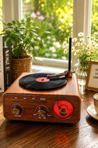 Meier Md-1317bt Nostaljik Görünümlü Bluetooth Hoparlör Ve 3 Bantlı Şarjlı Radyo