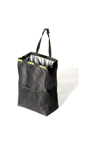 Monyee Siyah Oksford Kumaş Araç Çöp Kutusu - 13l Su Geçirmez Arka Sandalye Askılı Depolama Çantası