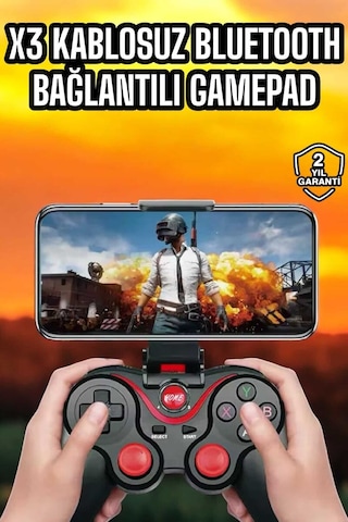 Android Uyumlu Gamepad X3 Game Stick Oyun Kolu Bluetooth Bağlantılı 14078675