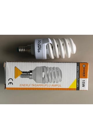 3 Adet Osaka 15w 75w 825 Lümen E 14 Tasarrulu Lamba 2700k Sarı