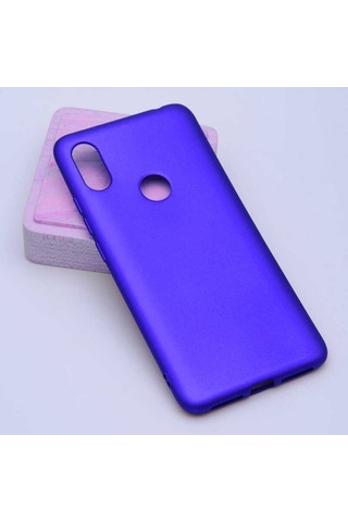 Noktaks - Xiaomi Uyumlu Xiaomi Redmi S2 - Kılıf Mat Renkli Esnek Premier Silikon Kapak - Saks Mavi