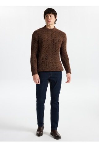 Mustang Kahverengi Erkek Loose Fit Kazak M5wm-kzk1557 Kahve