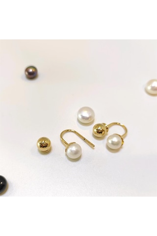 Altın Ürünler 6 - 3 MM İnci Kiraz Top Küpe