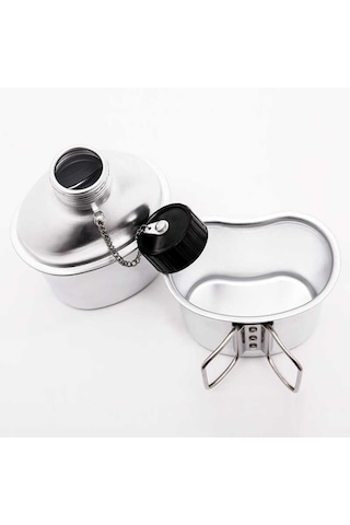 Freecamp Goodman Alüminyum Kupalı Matara 1 L - Kamuflaj Gri