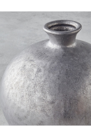 English Home Tresa Seramik Vazo 17 Cm Silver Silver