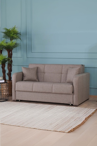 Kilim Mobilya Adonis Çift Kişilik Yataklı Kanepe 140'lık Renk Açık Kahve