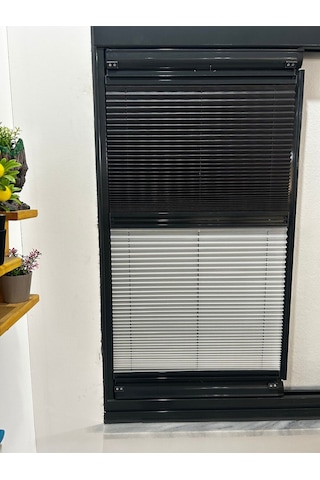 Kidmex Plise Gece Gündüz Katlanır Cam Balkon Perdesi - Ofis Perdesi - Mutfak Perdesi - Salon Perdesi