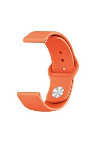 Samsung Galaxy Uyumlu Watch Active 2 44mm Krd-11 20mm Silikon Kordon - Turuncu