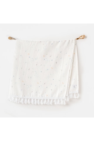 Erkek Bebek Battaniye Blanket 85x90 Beyaz