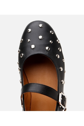 Hotiç Kadın Deri Siyah Taşlı Babet 01ayh304760a100 Siyah