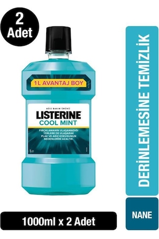 Listerine Cool Mint Ağız Bakım Suyu 2 x 1 L