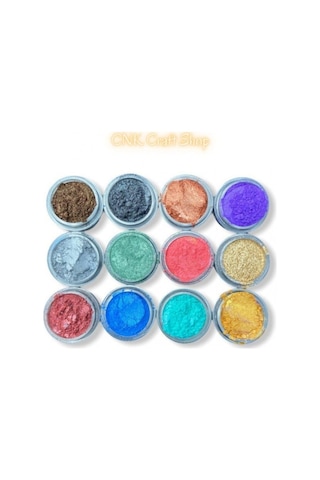 Ayrex 12li Epoksi Reçine Mini Toz Pigment Boya Seti, Mum Boyası, Beton Boyası, Kokulutaş Boya - A3
