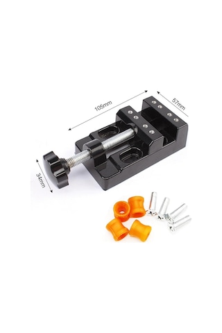 Alüminyum Gövde El Mengene Kelepçe Tezgah Mengenesi Sabitlemeli