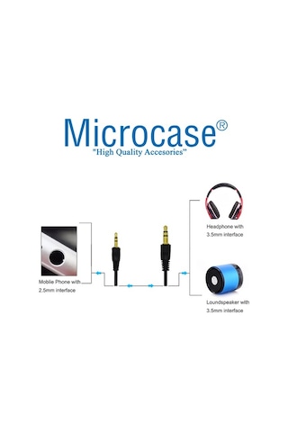 2.5 Mm To 3.5 Mm Aux, Kulaklık Bağlantı Kablosu 1.5 Metre Al2307