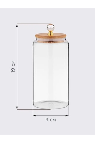 Agness Kristall Cam Kavanoz 750 Ml Kapaklı 151480646