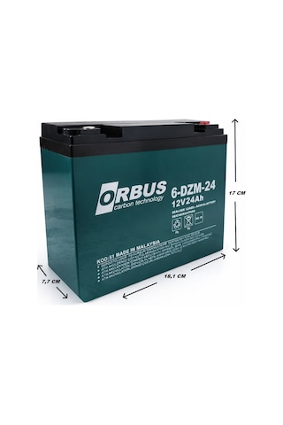 Orbus 12v 24 Ah Elektrikli Bisiklet Aküsü