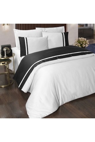 Pasıonı-210tc Sat-Lune-Antrasit Biyeli Nevresim Takımı Antrasit