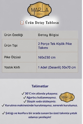 Tek Kişilik Pike Takımı 160x230 Cm Çok Amaçlı Yatak Örtüsü & Battaniye Gri