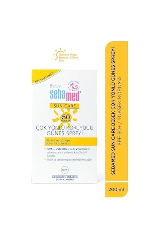 Sebamed Baby Spf 50+%98 Uva Korumalı Uvb Filtreli Çok Yönlü Koruyucu Çocuk Güneş Spreyi 200 Ml