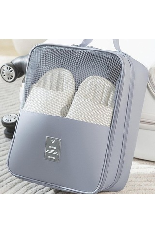 Pazly Suntek Seyahat Ayakkabı Çantası - El Saplı Gri, Erkek Ve Kadın Gri