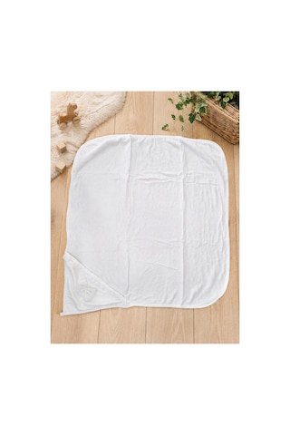 Zıpır 80cm 85cm Kapüşonlu Bebek Banyo Havlusu %80 Pamuk Yumuşak Kundak Havlu Yenidoğan Erkek Bebek Beyaz Renk Banyo Havlusu Ekru Diğer