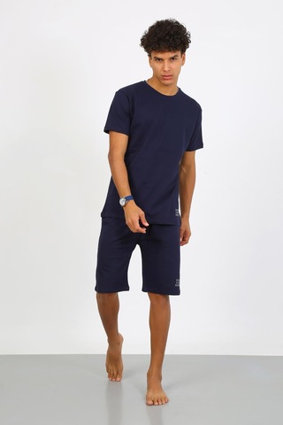 Akbeniz Erkek Pamuk Lakost Alt Üst Kaprili Pijama Takım Lacivert 6873 Lacivert