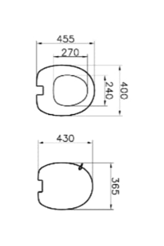 VitrA İstanbul 166 - 070 - 009 İnce Yavaş Kapanır Klozet Kapağı.led A