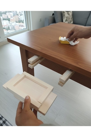 Pratik Masa Altı Atık Toplayıcı Çift Taraflı Bantlı Montaj Gerektirmez Silinebilir Yüzey 25x10 Cm Diğer
