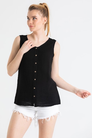 Kolsuz Müslin Melis Bluz Siyah Syh-siyah Siyah