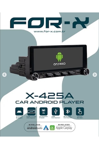 For-x X-425a-6.86''hd-2/32gb-android-wifi-bt-fm-telefon Şazr-kablosuz Carplay-hd Kameralı 6.95"