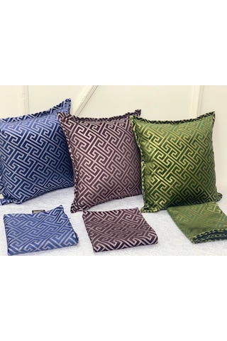 Nivemeshome Monet Zigzag Elyaf Dolgulu Kırlent Haki 45 X 45 Haki