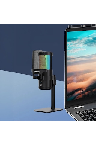 Jmary Mc-pw13 Ayrılabilen Pop Filtre Gürültü Önleyici 360 Dönebilen Tak Çalıştır Usb Mikrofon Siyah