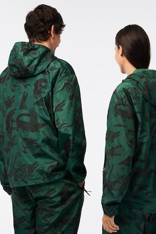 Lacoste Unisex Lacoste X Netflix Printed Hooded Jacket Unisex Netflix Baskılı Kapüşonlu Ceket Yeşil