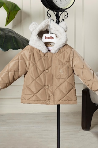 Benitto Kids Benittokids Erkek Bebek Çocuk Kulaklı Kapüşonlu Mont 51323 Camel