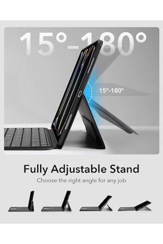 Apple Uyumlu iPad Pro 11" 2024 Ascend Serisi Klavyeli Kılıf Klavyeli Kılıf